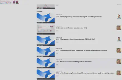 Zoom Events 内では、アンカンファレンスのテーマ毎に分かれた部屋を選択して入退出できました