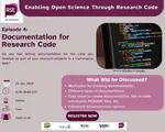Enabling Open Science through Research Code: Insights from Episode 4 - Documentation for Research Code