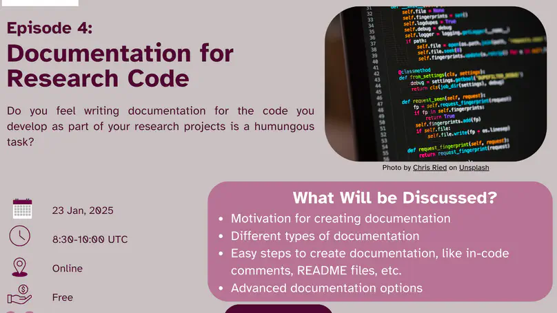 Enabling Open Science through Research Code: Insights from Episode 4 - Documentation for Research Code