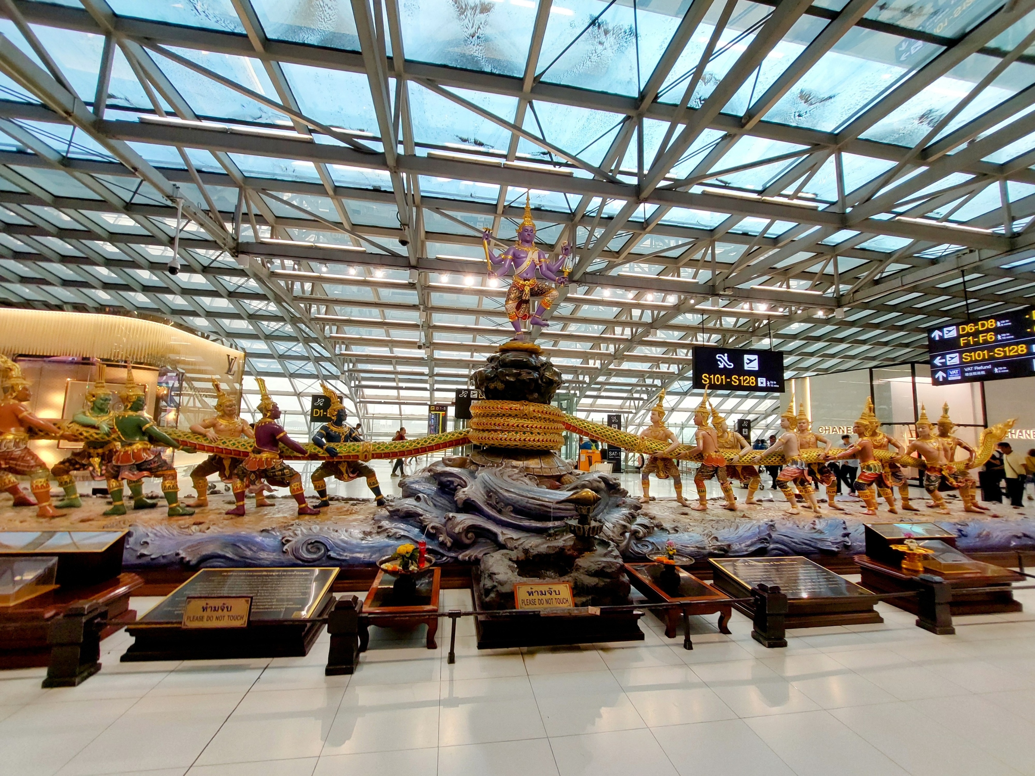Depiction of Samudra Manthan (The Churning of the Ocean Milk), Suvarnabhumi Airport