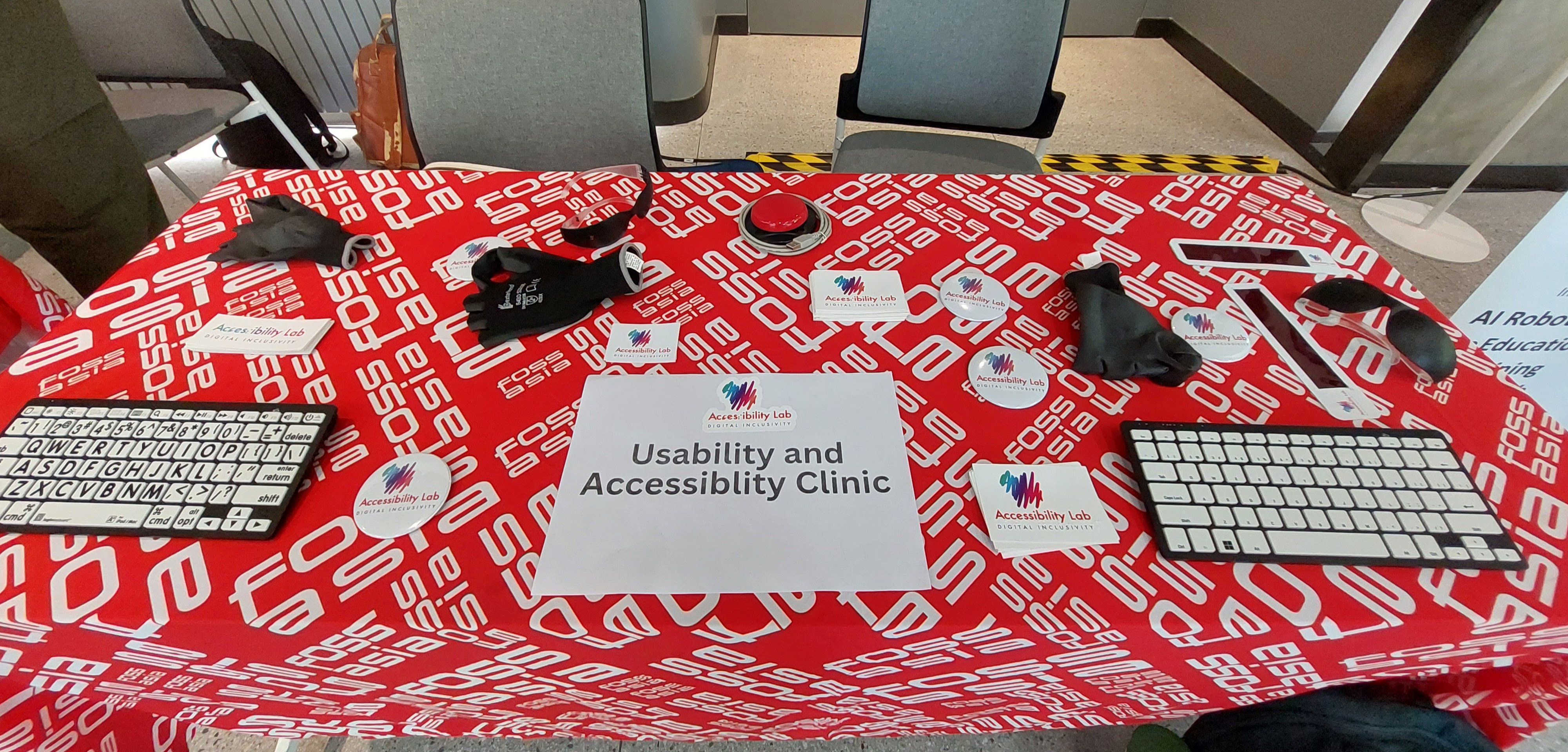 Hardware items for digital accessibility awareness training
