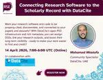 Community Webinar: Connecting Research Software to the Scholarly Record with DataCite